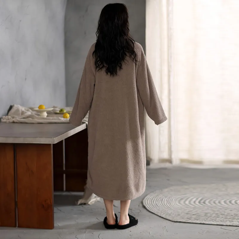 William Bath Robes Women's Coffee-1