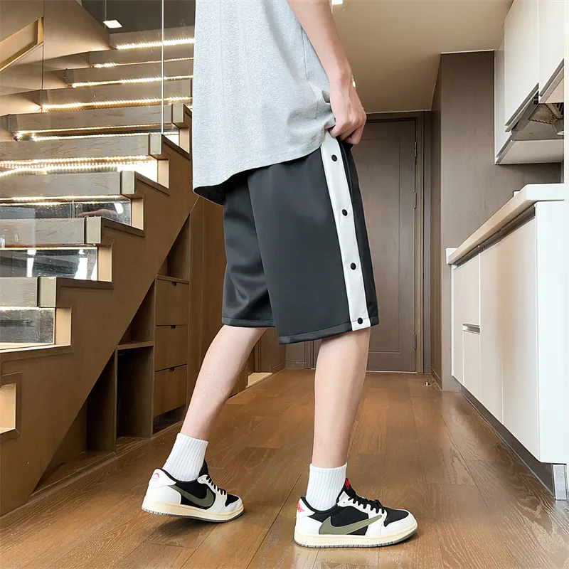 Loose Fit Drawstring Elastic Draped Comfortable Stretchy Cool Straight Fit 5/4 Casual Shorts Unisex-11