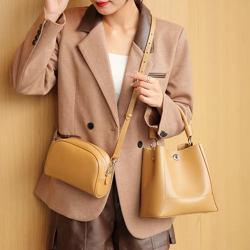 Carnival Keep Cow Leather Bucket Bags Handbags Regular Women's Multicolor-6