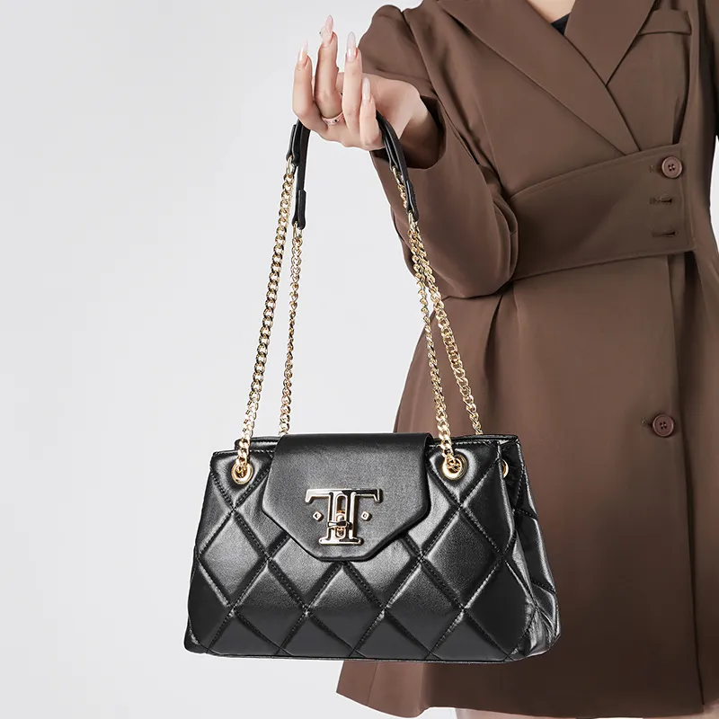 Carnival Keep Cow Leather Shoulder Bag Crossbody Bag Shoulder Bag Regular Women's Black/Ecru-2