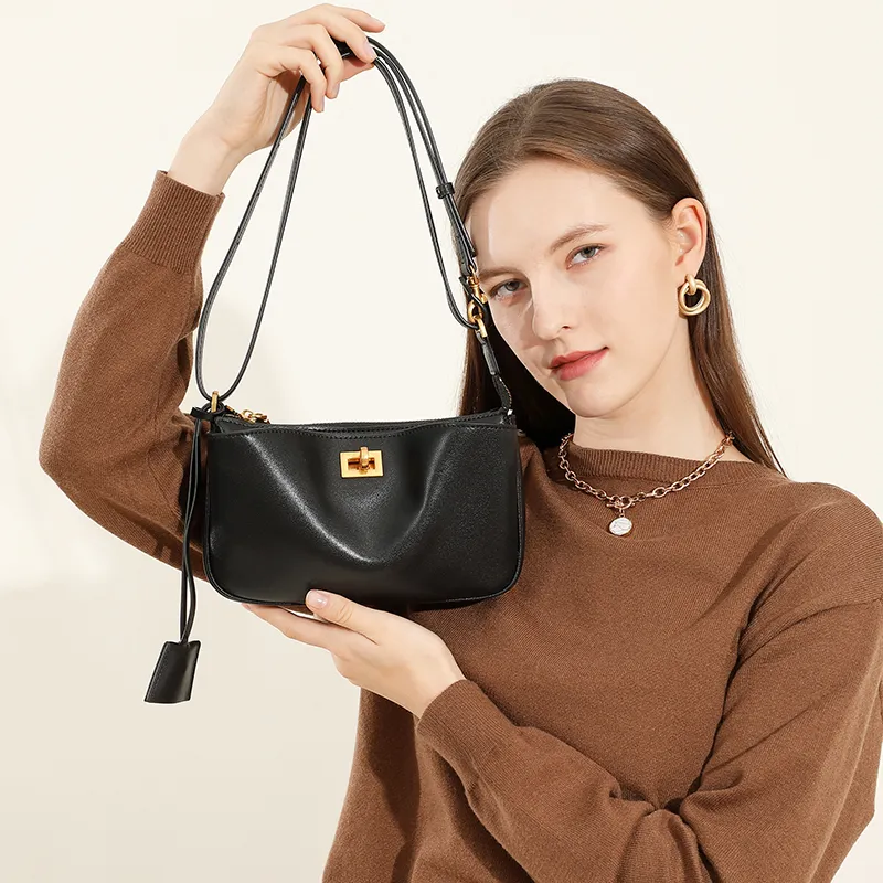 Carnival Keep Cow Leather Patchwork Synthetic Leather Shoulder Bag Women's White/Black-11