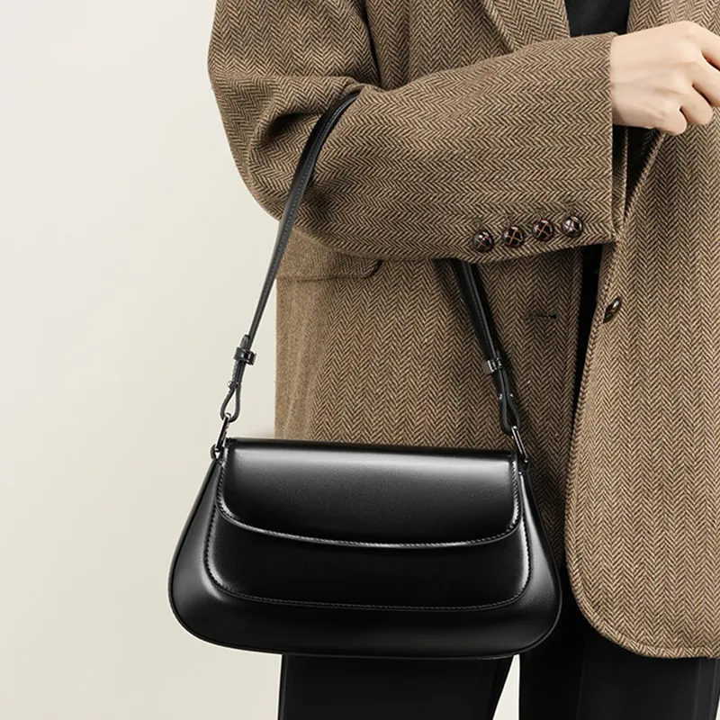 Carnival Keep Cow Leather Shoulder Bag Regular Women's Coffee/Black/Burgundy-6