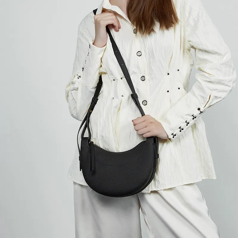Carnival Keep Cow Leather Shoulder Bag Women's Khaki/Black/Brown-9