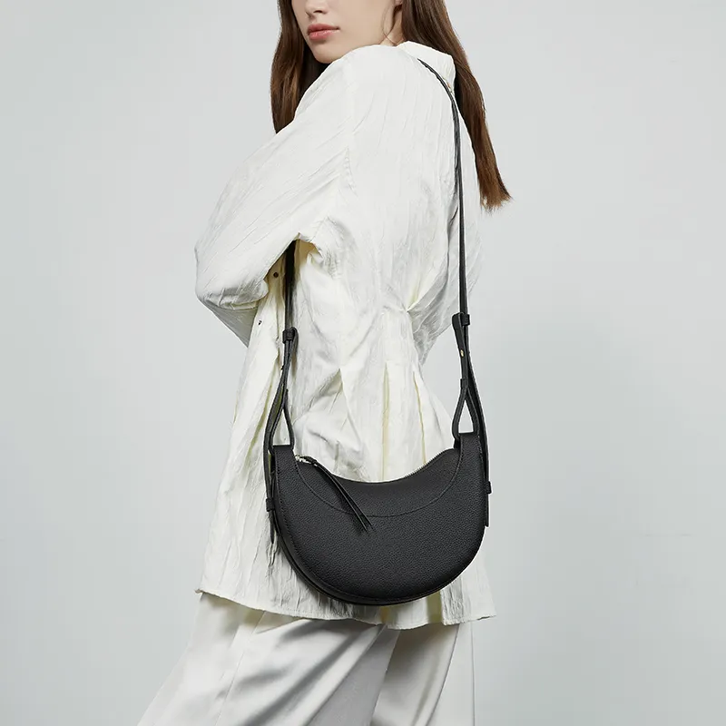 Carnival Keep Cow Leather Shoulder Bag Women's Khaki/Black/Brown-10