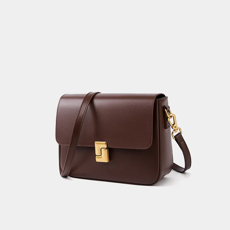 Carnival Keep Cow Leather Tofu Bag Shoulder Bag Crossbody Bag Shoulder Bag Regular Women's Coffee/Black/Brown/Ecru-1