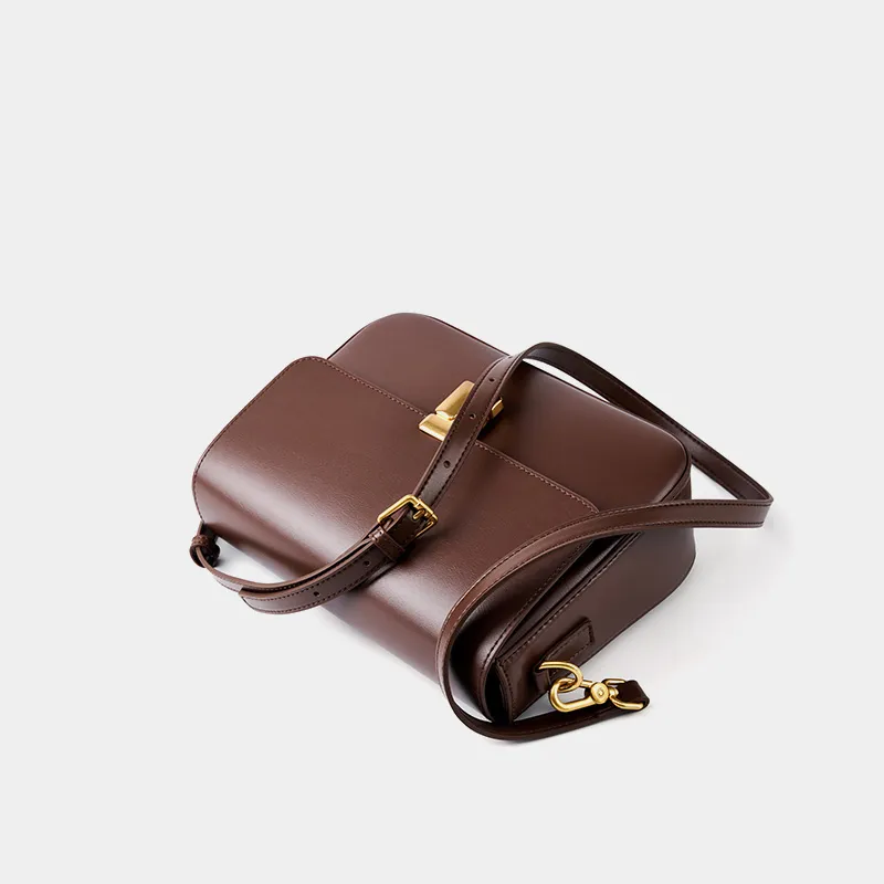 Carnival Keep Cow Leather Tofu Bag Shoulder Bag Crossbody Bag Shoulder Bag Regular Women's Coffee/Black/Brown/Ecru-2