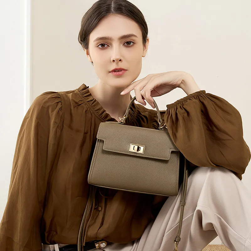 Carnival Keep Cow Leather Crossbody One Shoulder Handbag Women's Multicolor-4