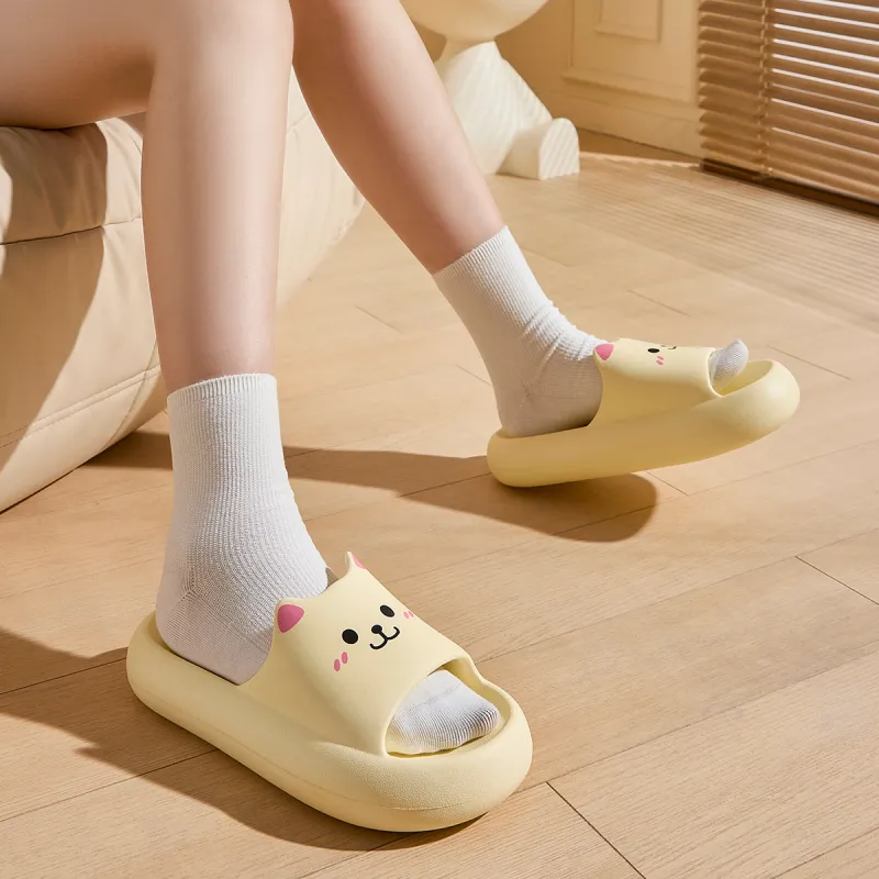 An Shangfen EVA Squashy And Bouncy Feeling Cute Slippers For Women's, Home Slippers With Slip Resistant Sole-4