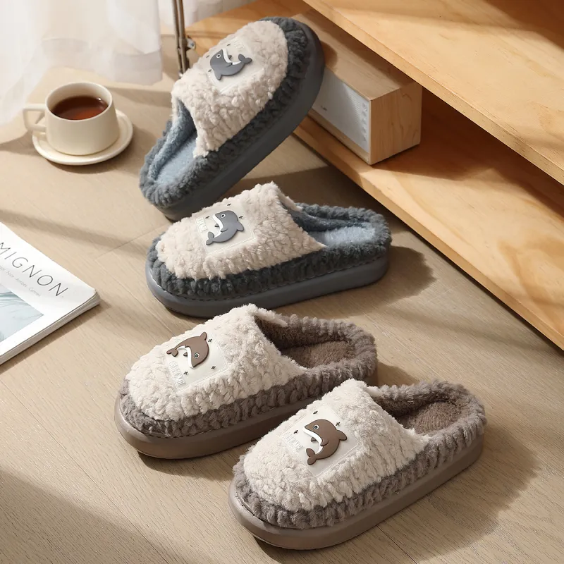 An Shangfen Men's Fuzzy Slippers Home Slippers-8