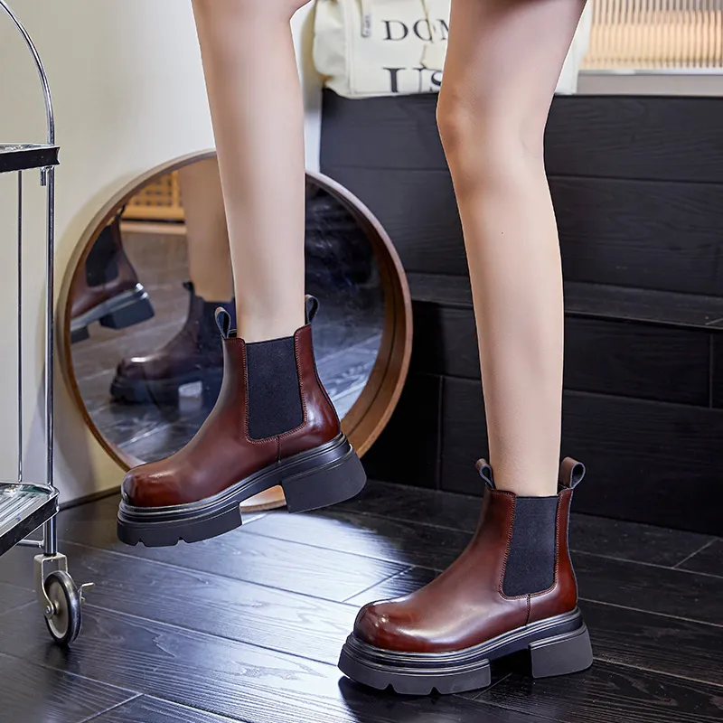 YOUYUSHI Crew Chelsea Boots Women's-12