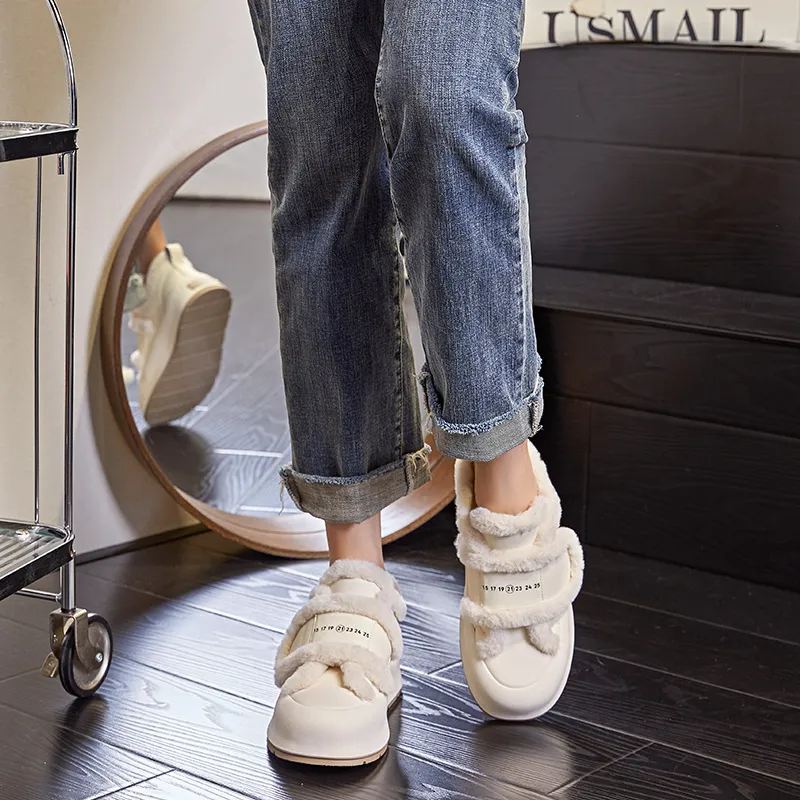 Zdwo Thermal Low Top Hook and Loop Platform Skateboard Shoes Women's-4