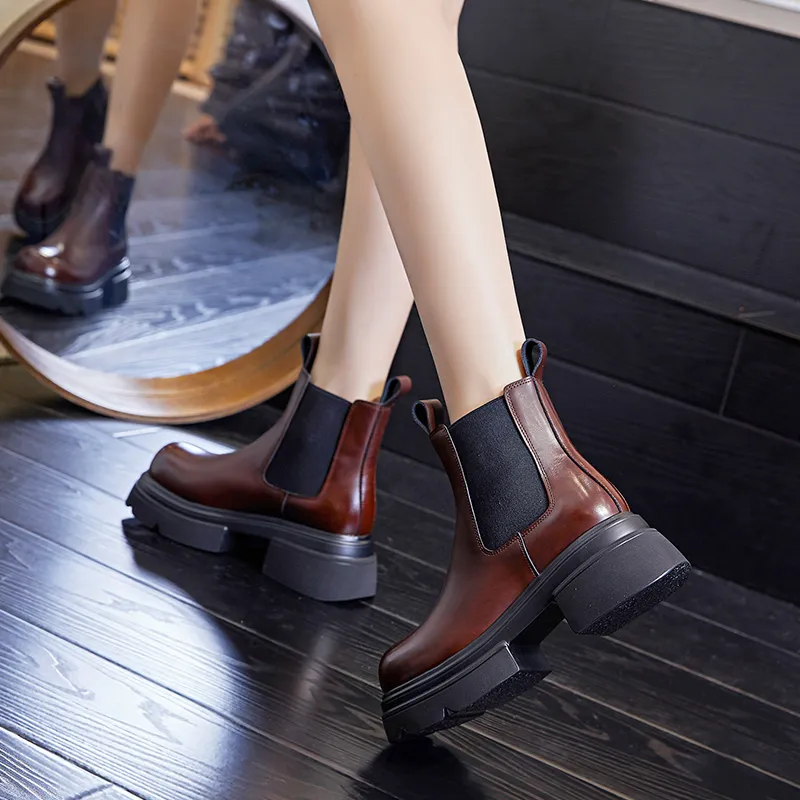 YOUYUSHI Crew Chelsea Boots Women's-11