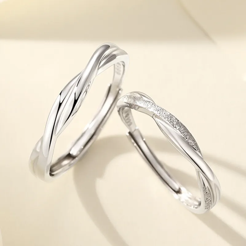 XXA 999 Fine Silver Ring Pair Unisex-2
