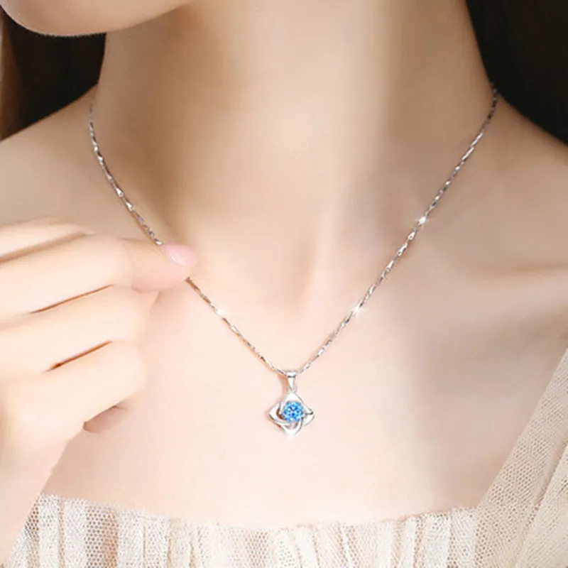 High Purity Sterling Silver S999 Material Exquisite Necklace Women's-6