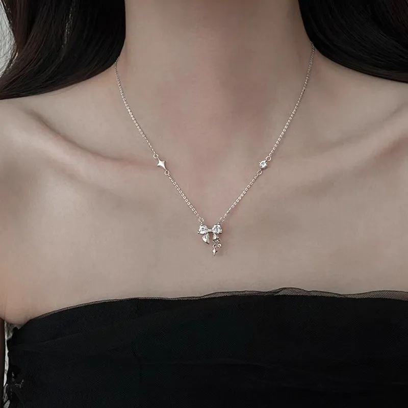 XXA 999 Fine Silver Collarbone Chain Women's-2