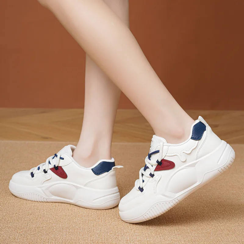 Crocodile Anti-Slip Wear-Resistant Low-Top Casual Shoes Women's White-2