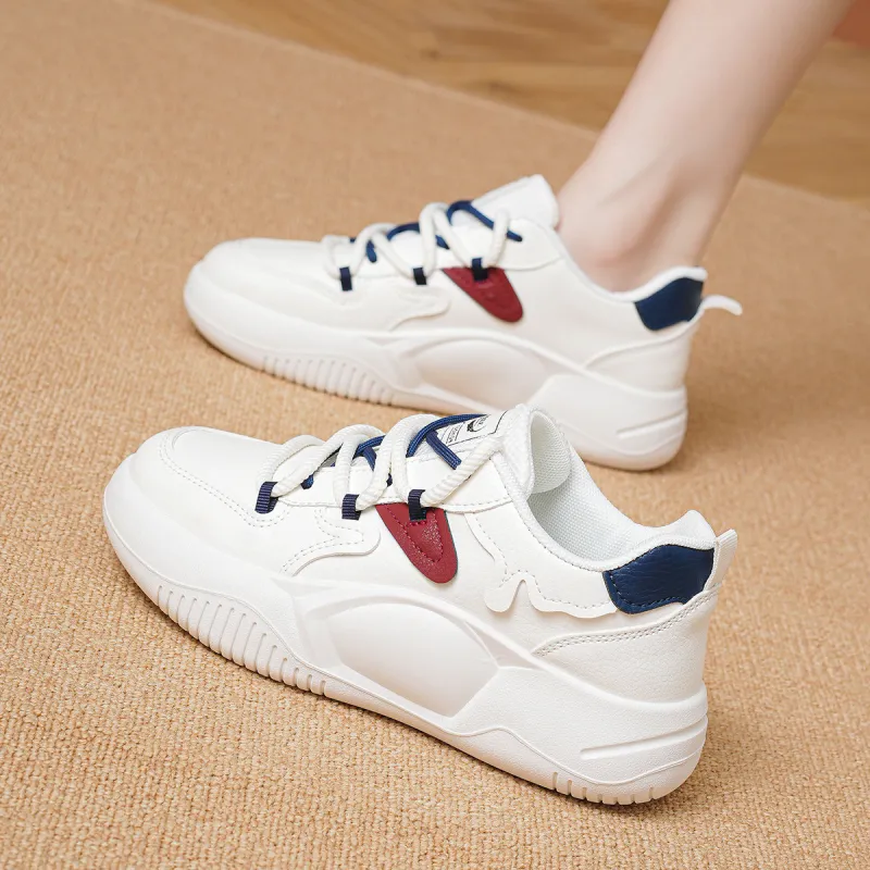 Crocodile Anti-Slip Wear-Resistant Low-Top Casual Shoes Women's White-4