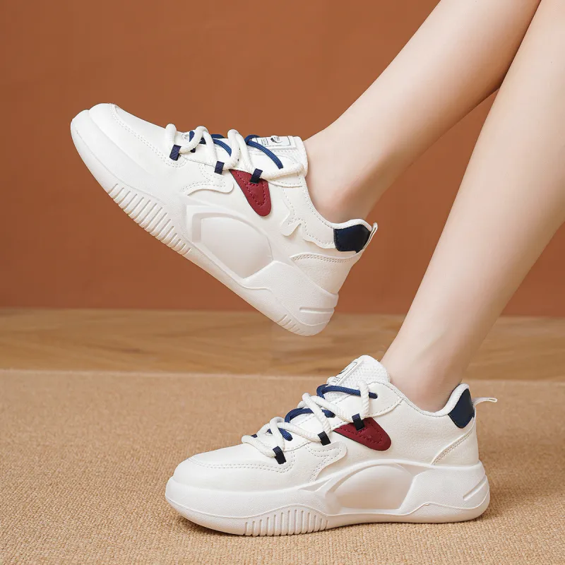 Crocodile Anti-Slip Wear-Resistant Low-Top Casual Shoes Women's White-3