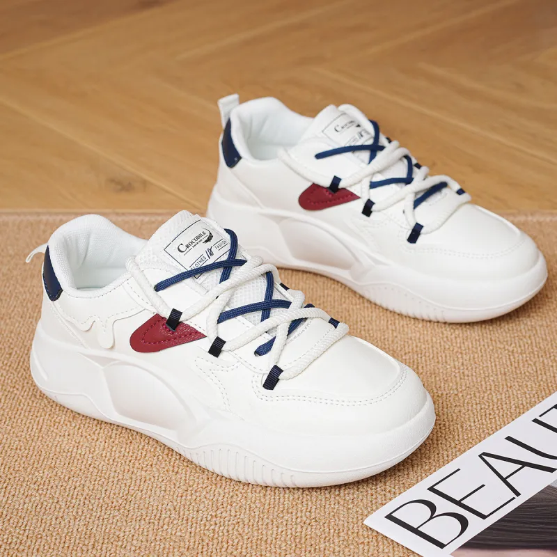 Crocodile Anti-Slip Wear-Resistant Low-Top Casual Shoes Women's White-1