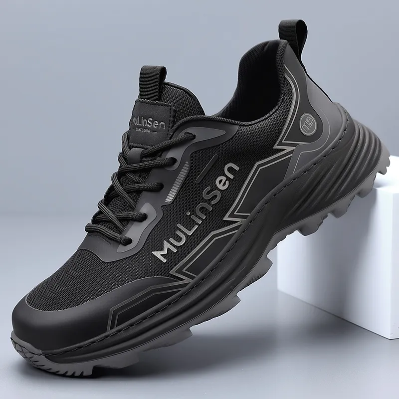 Mulinsen Casual Shoes Men Low Top Black/Khaki-1