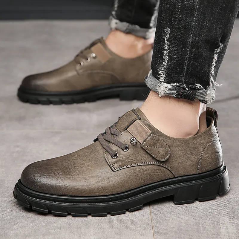 Mulinsen Men's Casual Shoes Men Low Top Brown-8