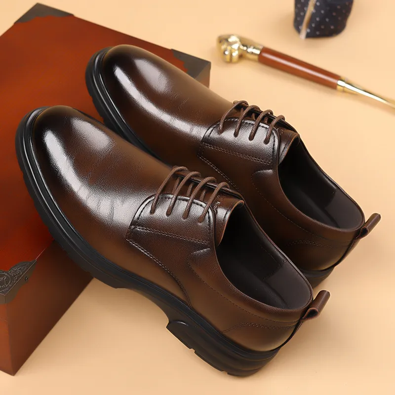 Mulinsen Men's Casual Shoes Men Low Top Brown-12