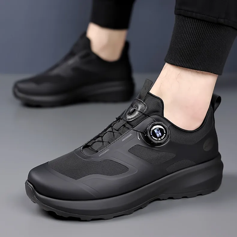 Mulinsen Slip Resistant, Abrasion Resistant, Breathable, Cushioning Coverage Low Top Casual Shoes Men's Black-5