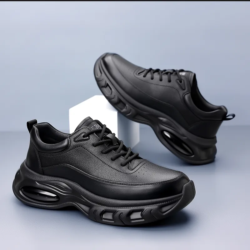 Mulinsen Cushioning, Slip Resistant, Abrasion Resistant, Coverage, Impact Resistant Low Top Casual Shoes Men's Black-2