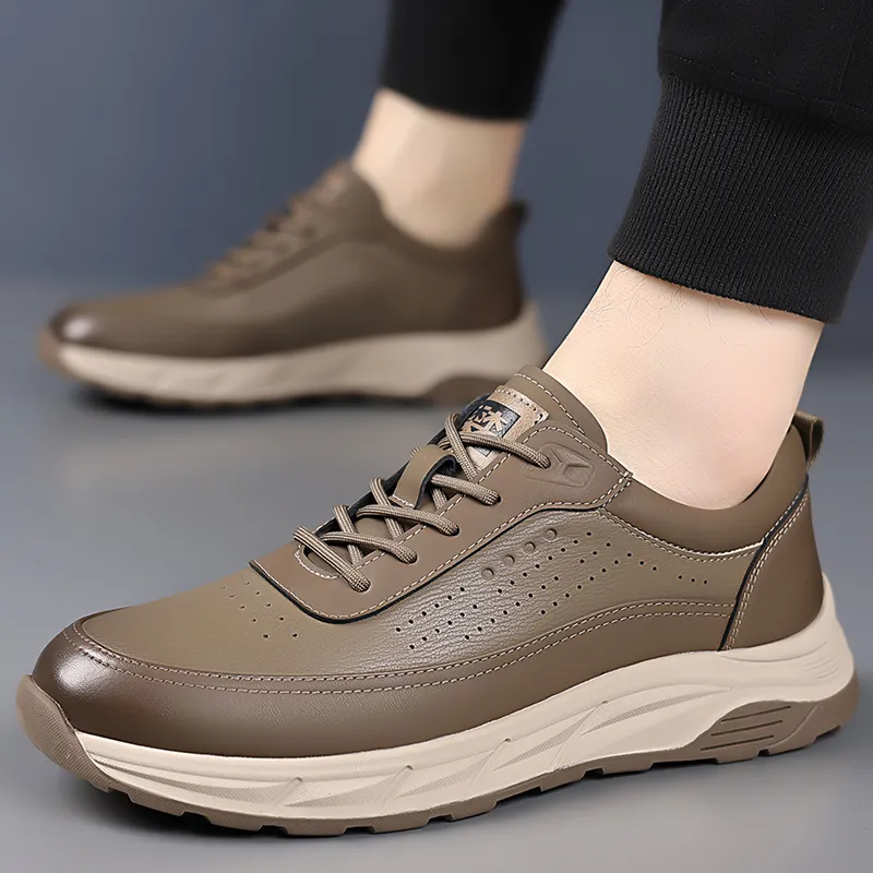 Mulinsen Casual Shoes Men Low Top Khaki/Black-7