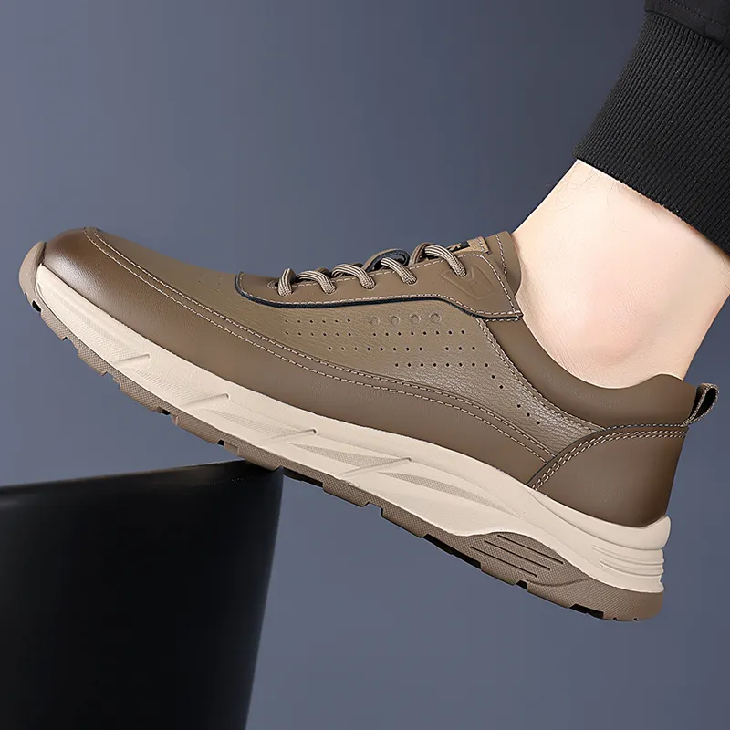 Mulinsen Casual Shoes Men Low Top Khaki/Black-6
