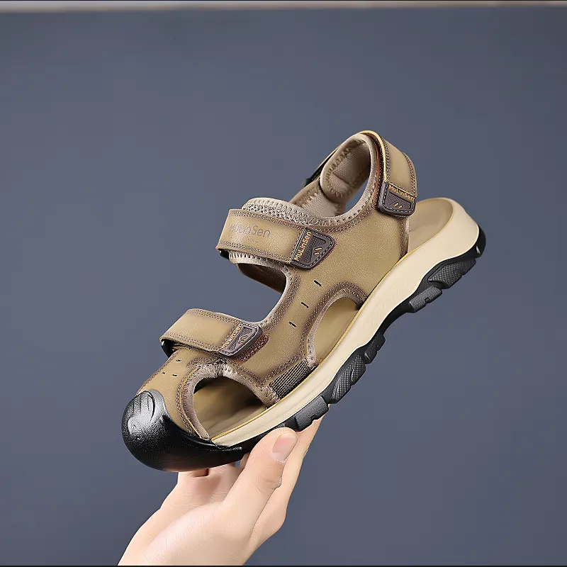 Mulinsen Beach Sandals Men Gray/Khaki-8