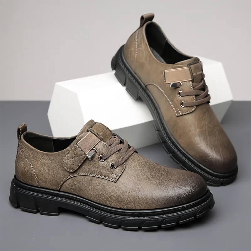 Mulinsen Men's Casual Shoes Men Low Top Brown-9