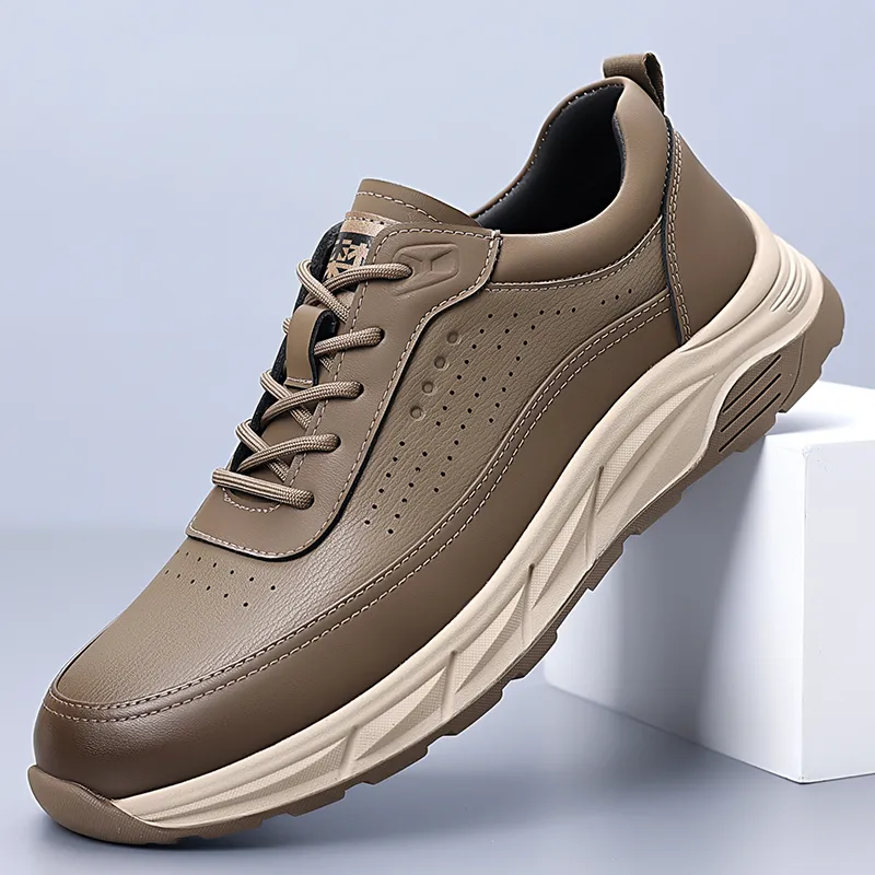 Mulinsen Casual Shoes Men Low Top Khaki/Black-4