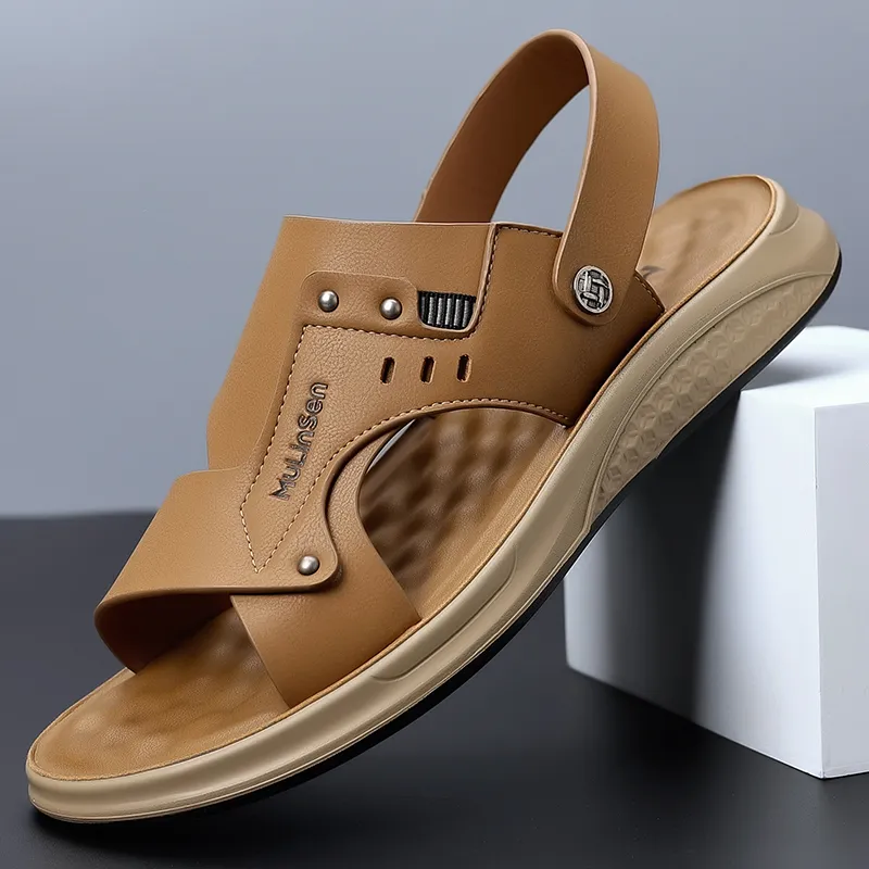 Mulinsen Beach Sandals Men Black/Yellow-8