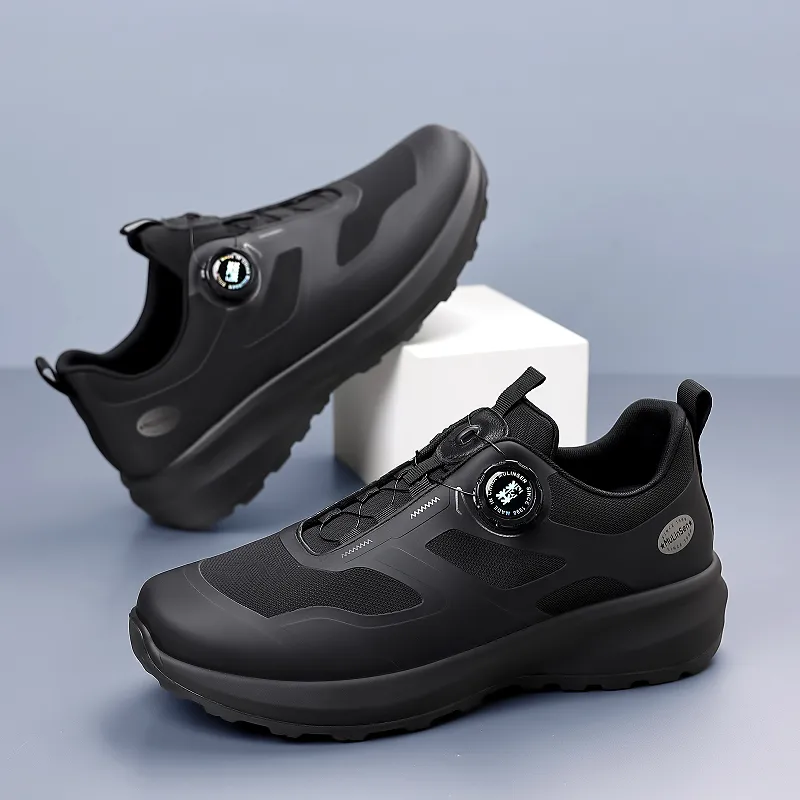 Mulinsen Slip Resistant, Abrasion Resistant, Breathable, Cushioning Coverage Low Top Casual Shoes Men's Black-3