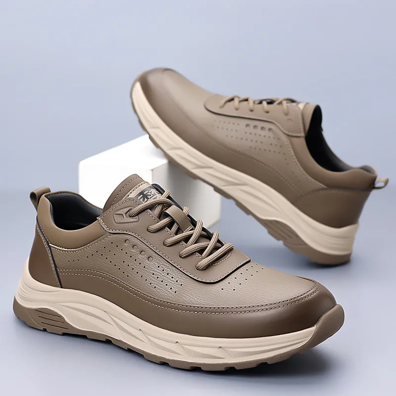 Mulinsen Casual Shoes Men Low Top Khaki/Black-5