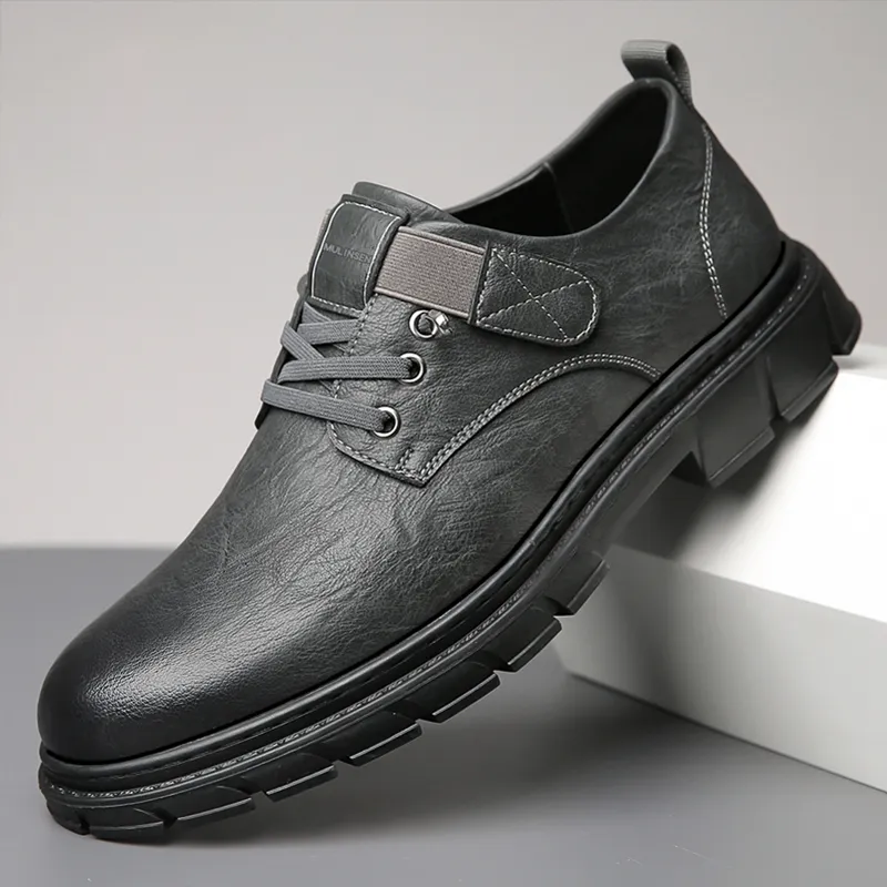 Mulinsen Men's Casual Shoes Men Low Top Brown-3