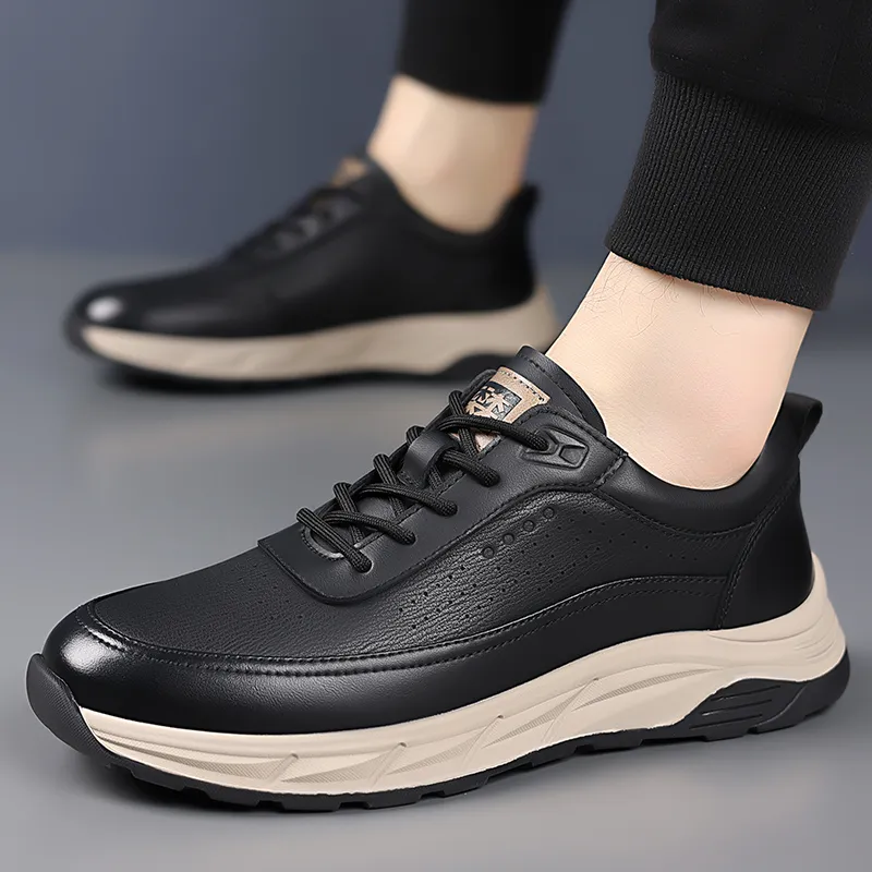 Mulinsen Casual Shoes Men Low Top Khaki/Black-13