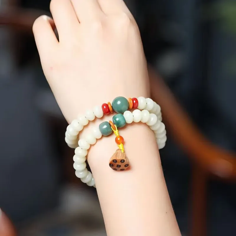 Memories White Jade Bodhi Bracelets Unisex-3
