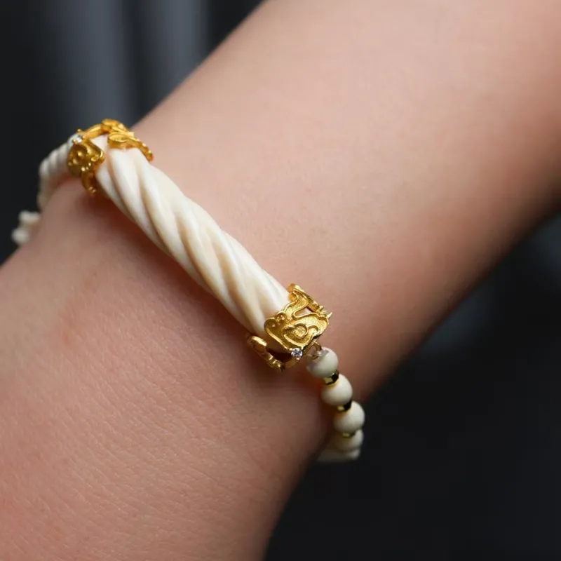 LINKY Laboratory Mammoth Jade Bracelets Unisex-5