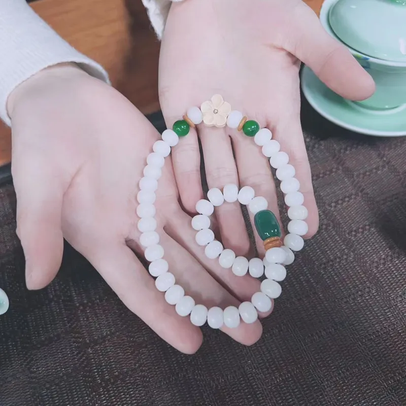 LINKY Laboratory White Jade Bodhi Bracelets Unisex-7