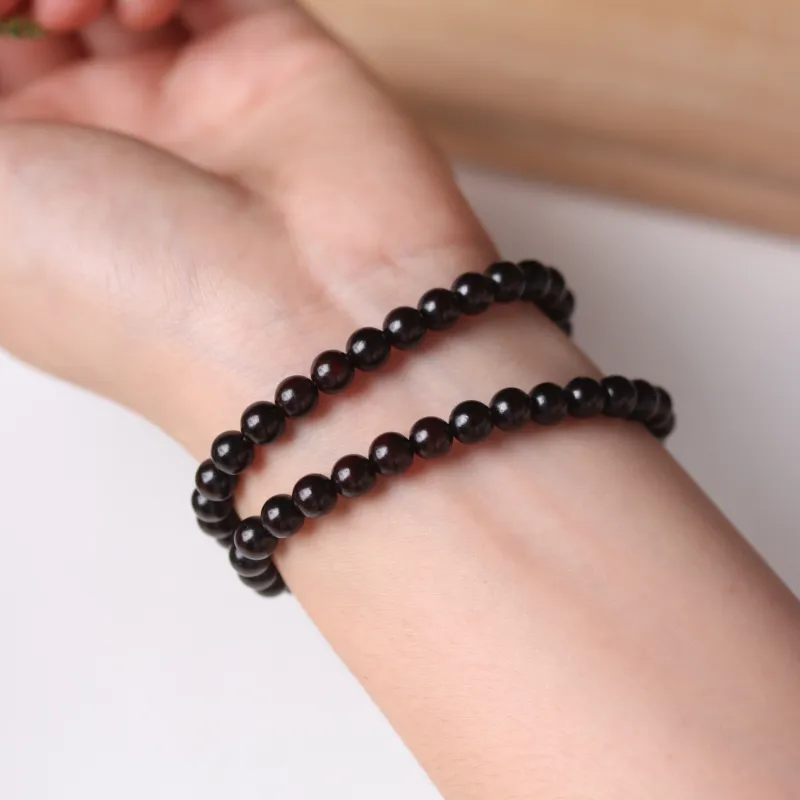 LINKY Laboratory Small Leaf Red Sandalwood Bracelets Unisex-2