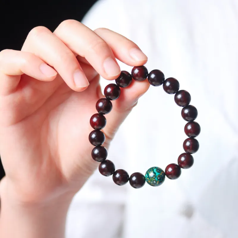 LINKY Laboratory Small Leaf Red Sandalwood Bracelets Unisex-15