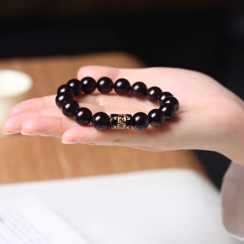 LINKY Laboratory Small Leaf Red Sandalwood Bracelets Unisex-1