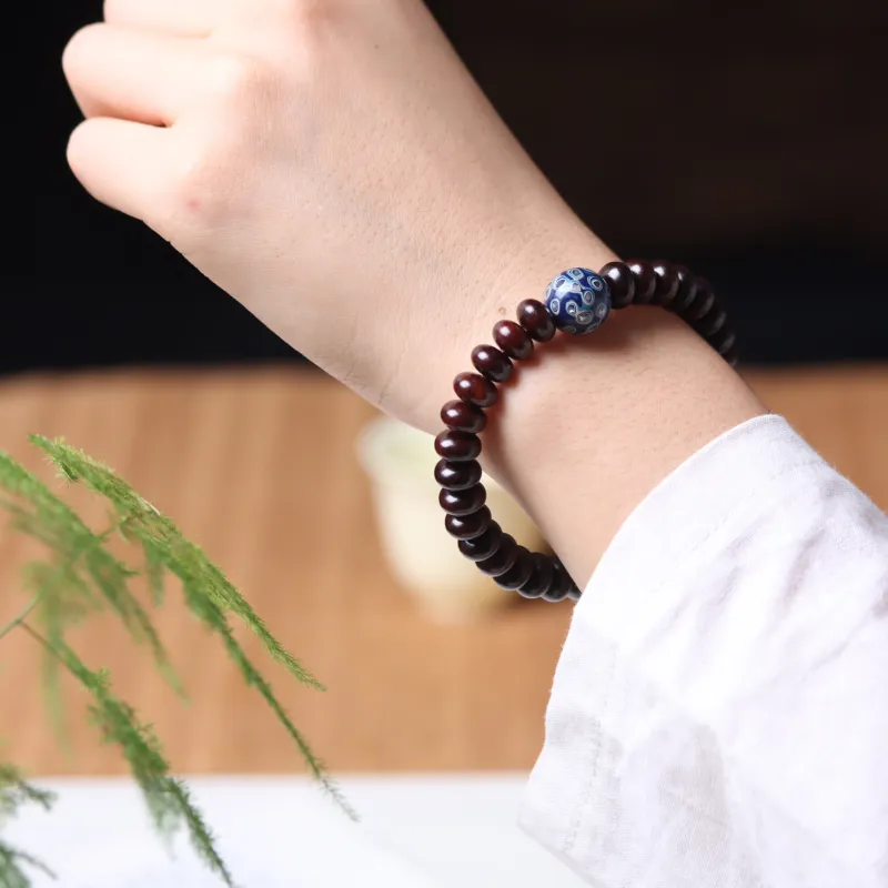LINKY Laboratory Small Leaf Red Sandalwood Bracelets Unisex-3