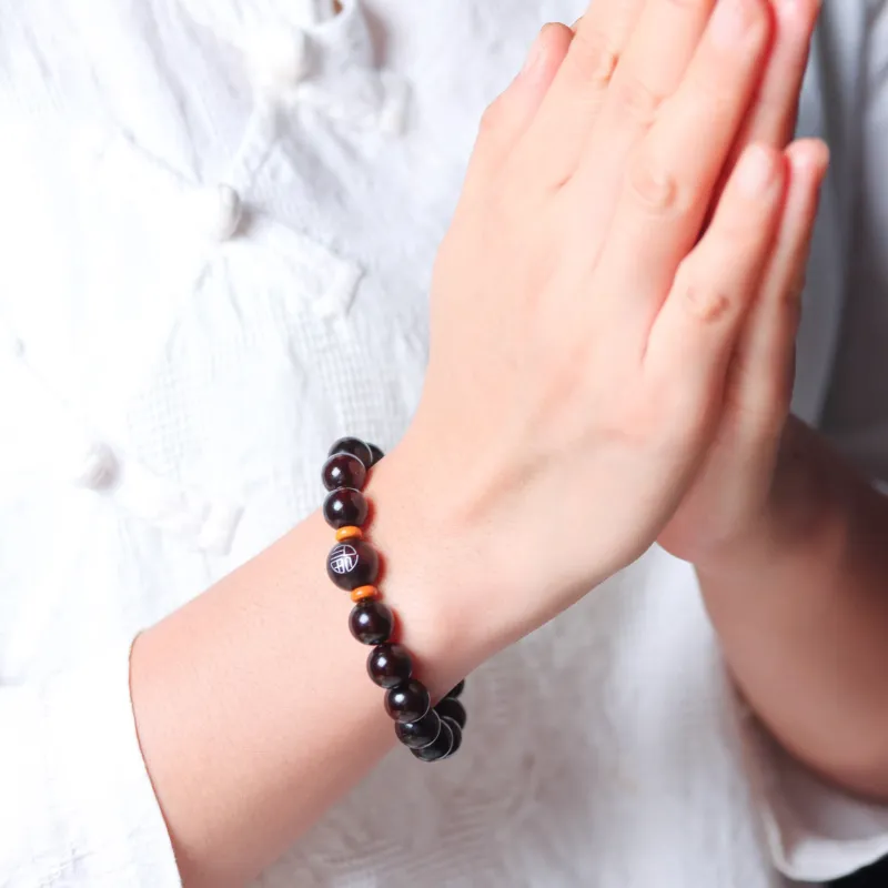 LINKY Laboratory Small Leaf Red Sandalwood Bracelets Unisex-6