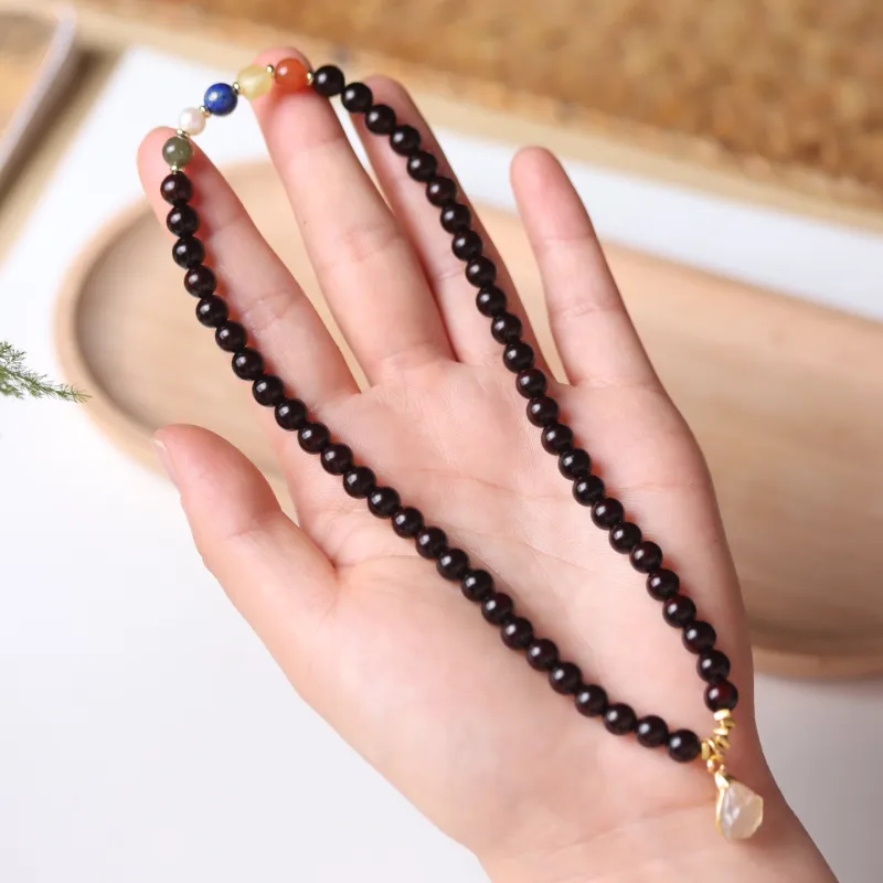 LINKY Laboratory Small Leaf Red Sandalwood Bracelets Unisex-1