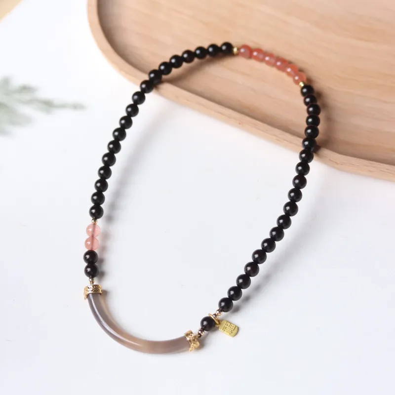 LINKY Laboratory Small Leaf Red Sandalwood Bracelets Unisex-1