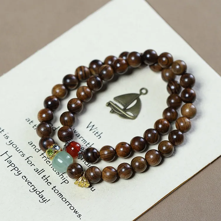 LINKY Laboratory Padauk Wooden Bracelets Unisex-5