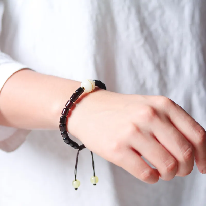 LINKY Laboratory Small Leaf Red Sandalwood Bracelets Unisex-6